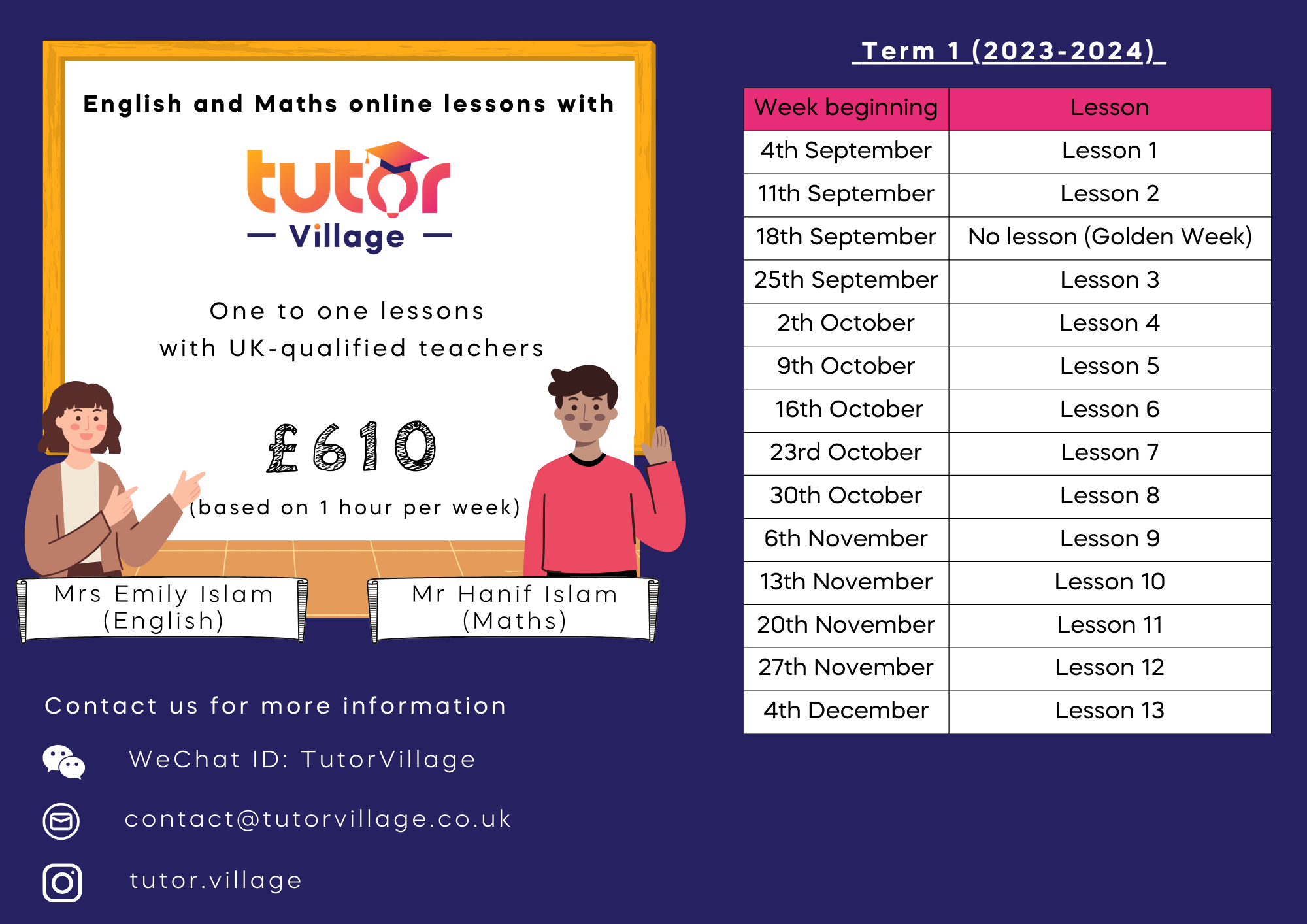 Term 1 2023 2024 Termly Packages A4 Document A4 Landscape 1 Maths tutoring in Darlington at Tutor Village