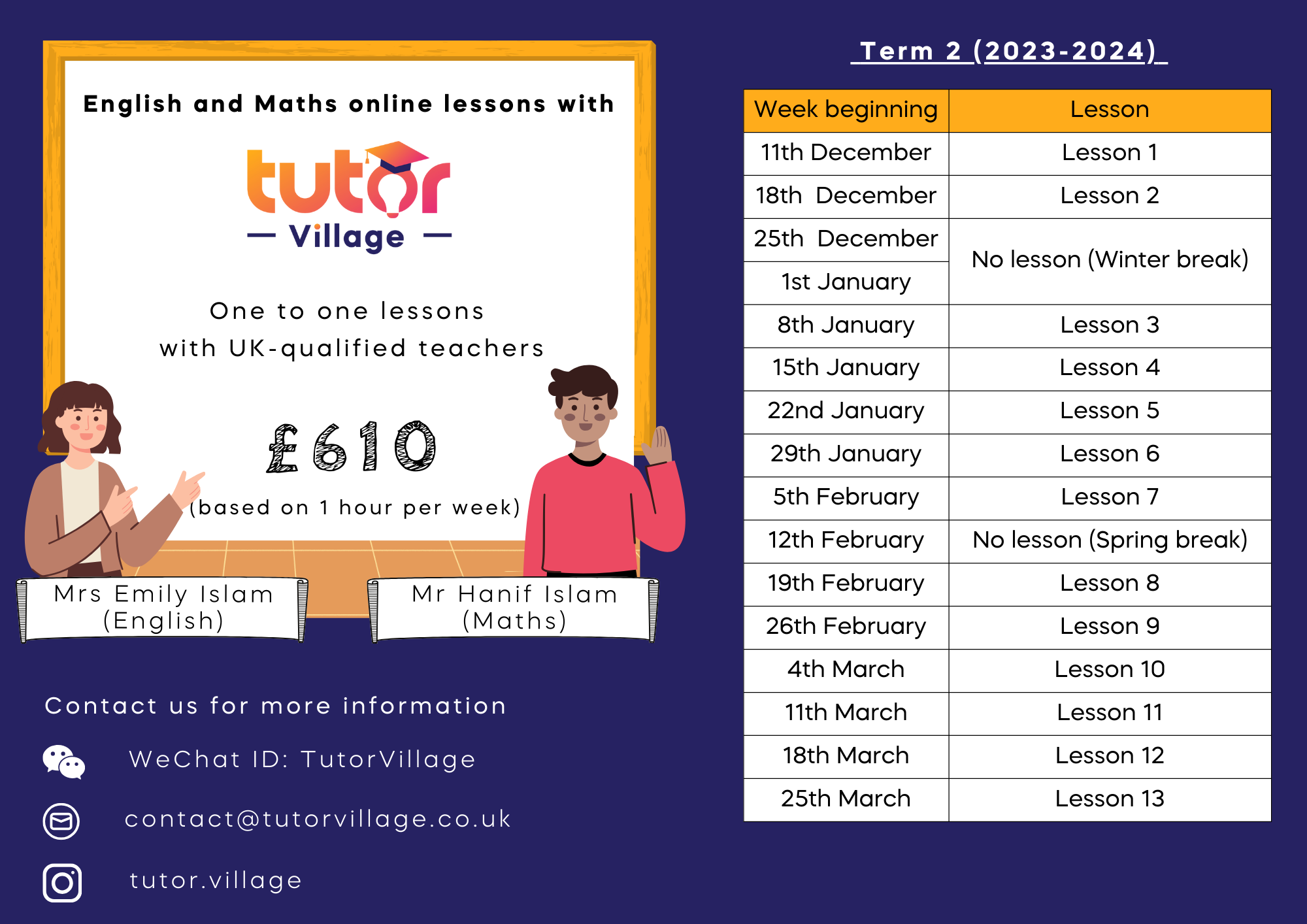 Term 2 2023 2024 Termly Packages A4 Document A4 Landscape Maths tutoring in Darlington at Tutor Village